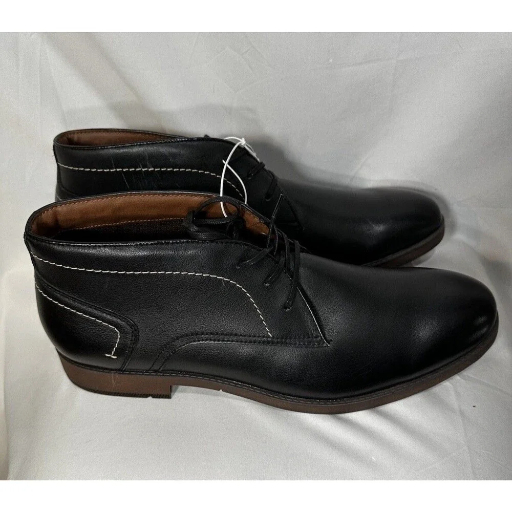 Fairlane Mens Black Shoes Size 12 Derby /Dress/Casual/Work Shoes New Without Box